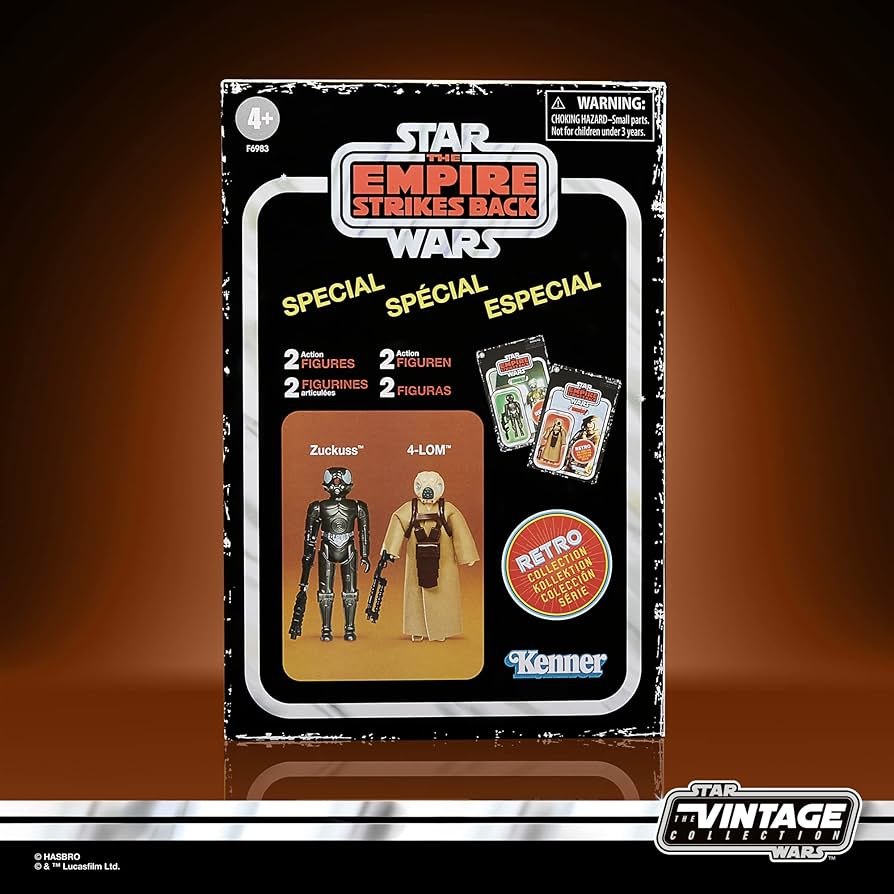Amazon.com: STAR WARS Retro Collection 4-LOM & Zuckuss, 2-Pack