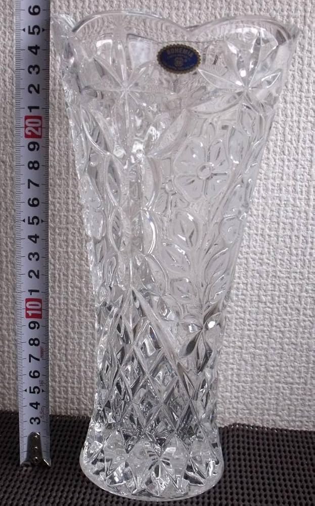 Amazon.co.jp: BOHEMIA ボヘミア クリスタル 花瓶 24% PBO CRYSTAL
