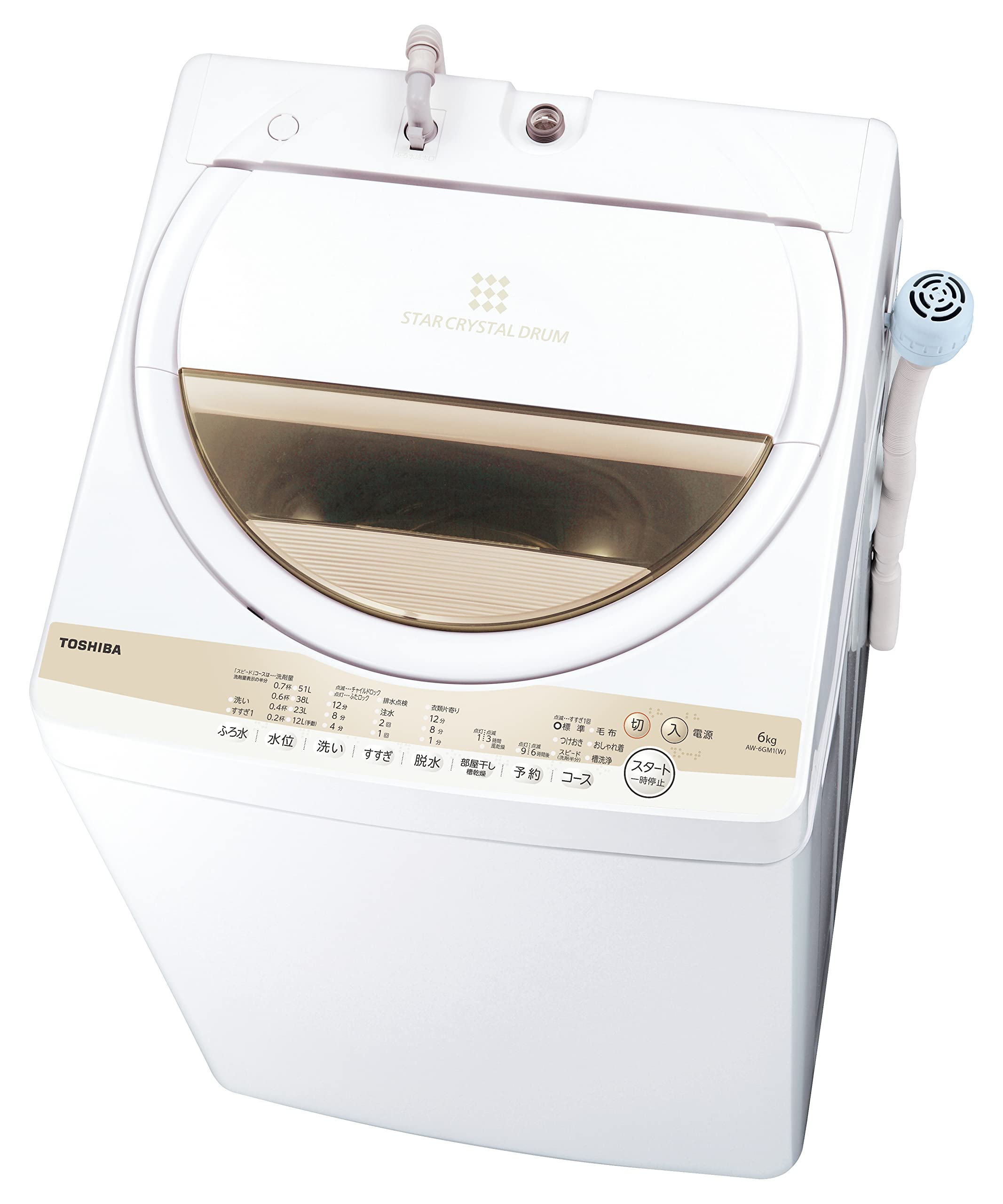 Amazon.co.jp: Toshiba AW-6GM1(W) Star Crystal Drum Fully Automatic