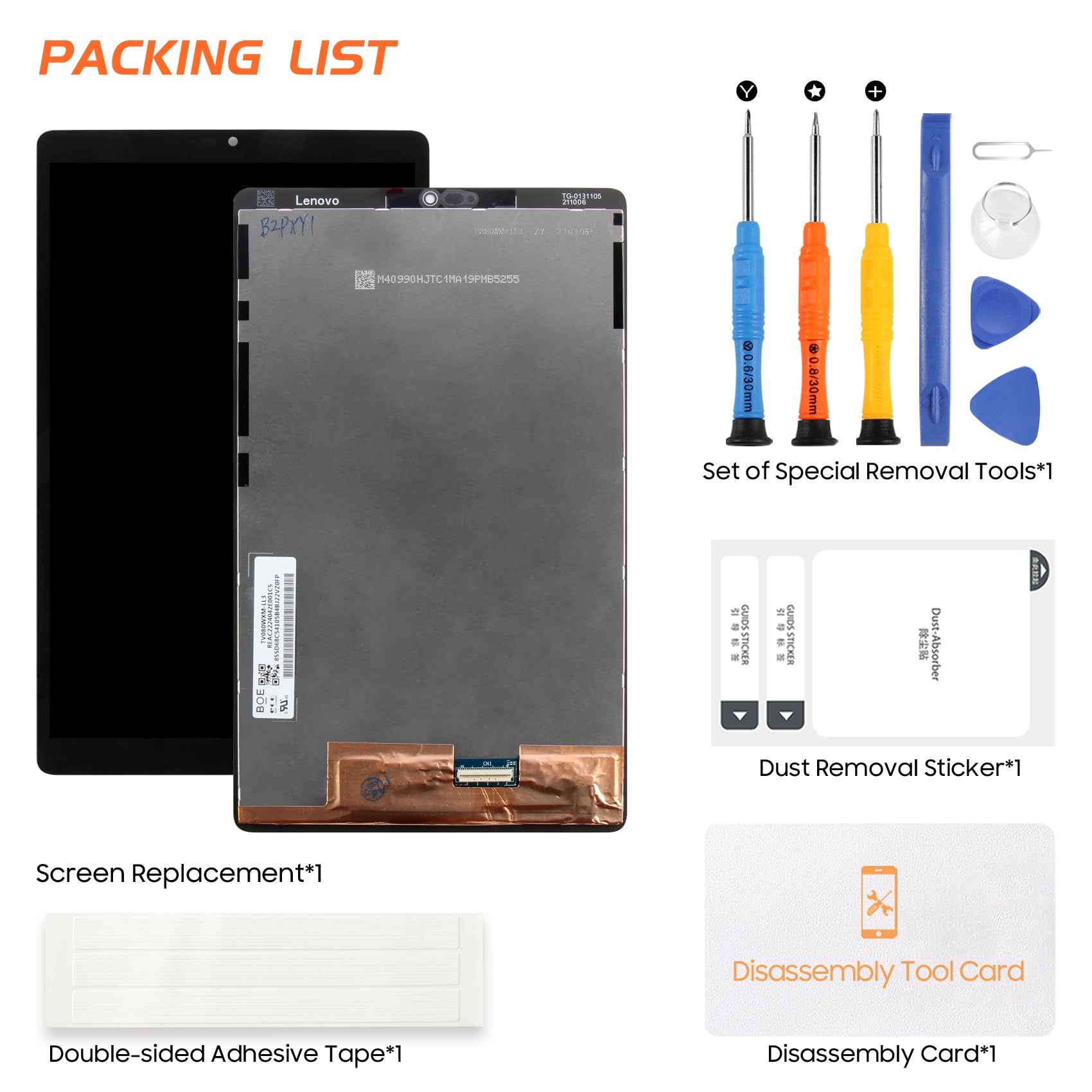 Amazon.co.jp: AGCUT 交換用スクリーン Lenovo Tab M8 LCDディスプレイ