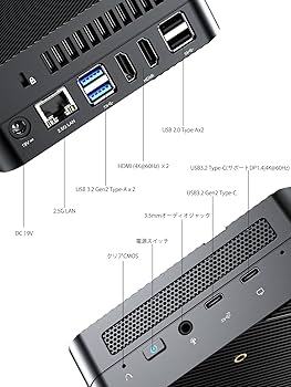 Amazon.co.jp: MINISFORUM UM450ミニPC AMD Ryzen 5 4500U 6C/6T 小型