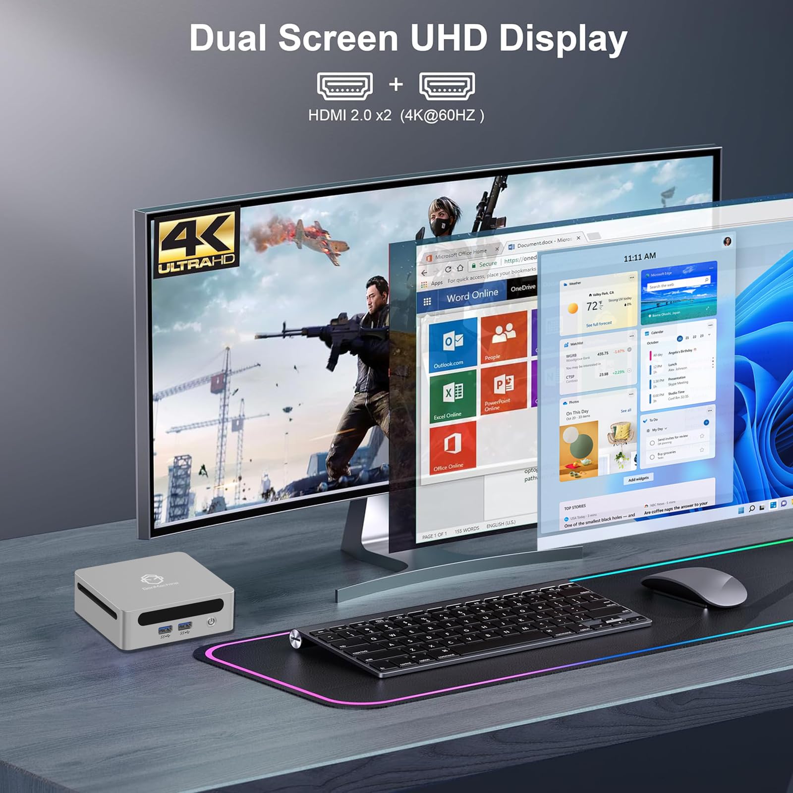 Amazon.co.jp: Genmachine ミニpc AMD Ryzen 3 5300U 最大 3.8GHz 4c