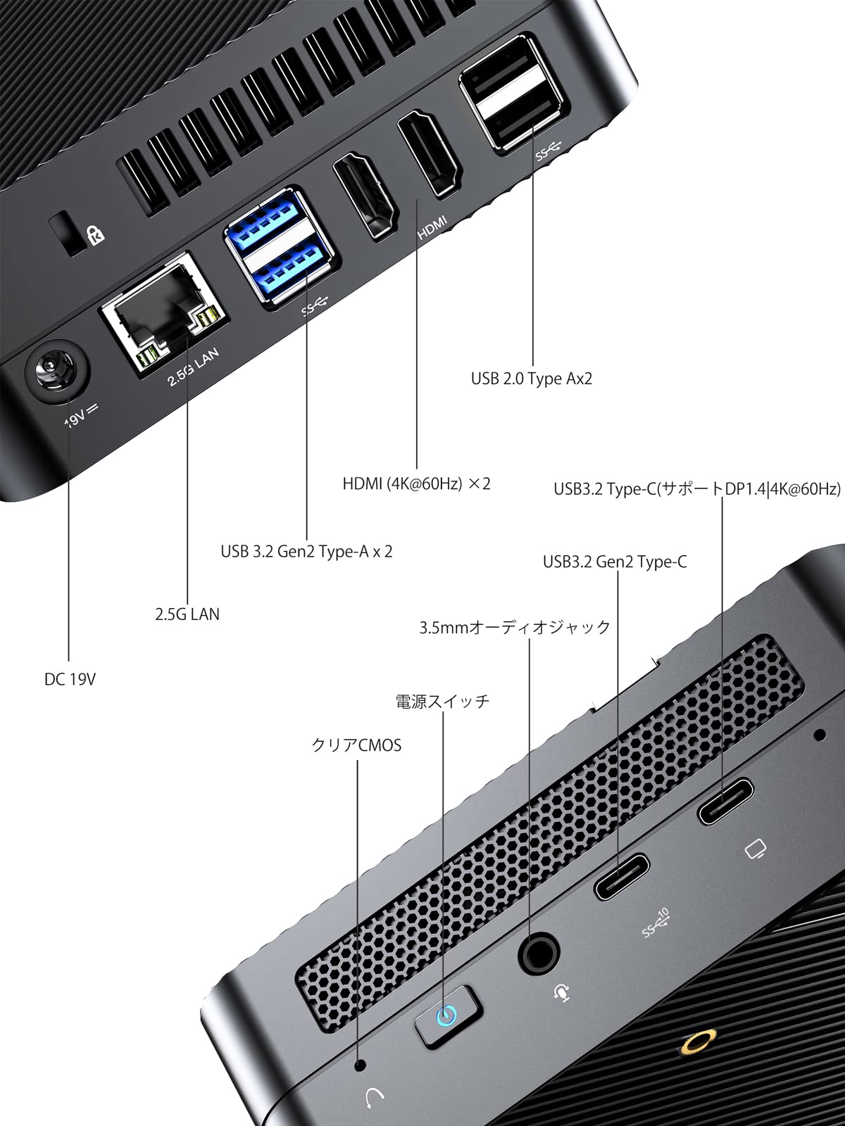 Amazon.co.jp: MINISFORUM UM700ミニPC AMD Ryzen 7 3750H 4C/8T