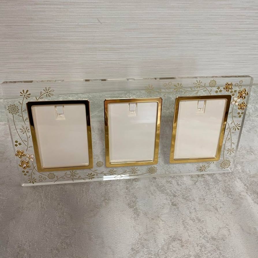 Amazon.co.jp: MIKIMOTO ミキモト フォトフレーム 写真立て 3連