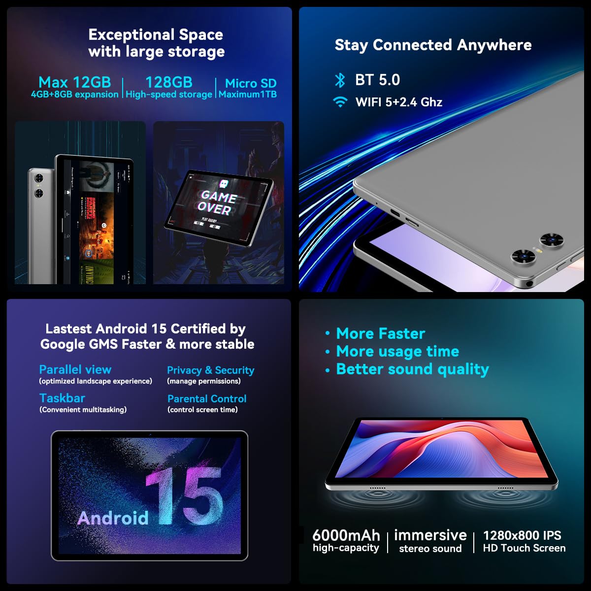 Amazon.co.jp: SVITOO Android タブレット 10インチ、2025 Android 15