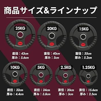 Amazon.co.jp: □大手24時間ジムも導入□バーベルプレート セット 計