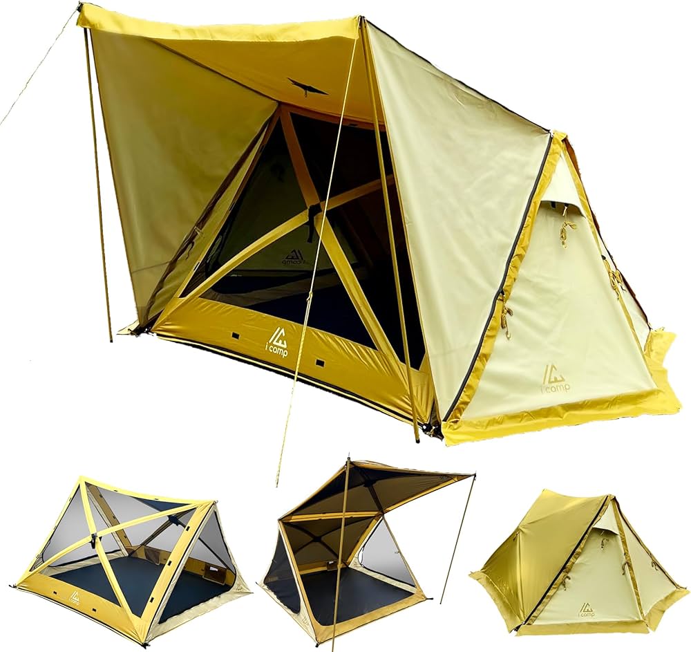 Amazon.co.jp: icamp ラクバイン 超早 簡単設営 テント 2～3人用 前