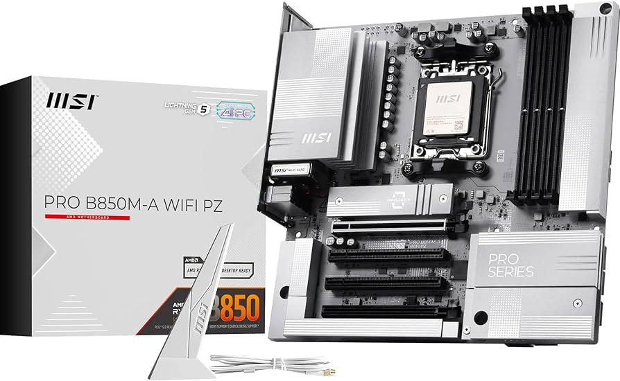 Amazon.com: MSI PRO B850M-A WiFi PZ Motherboard, Back-Connect mATX
