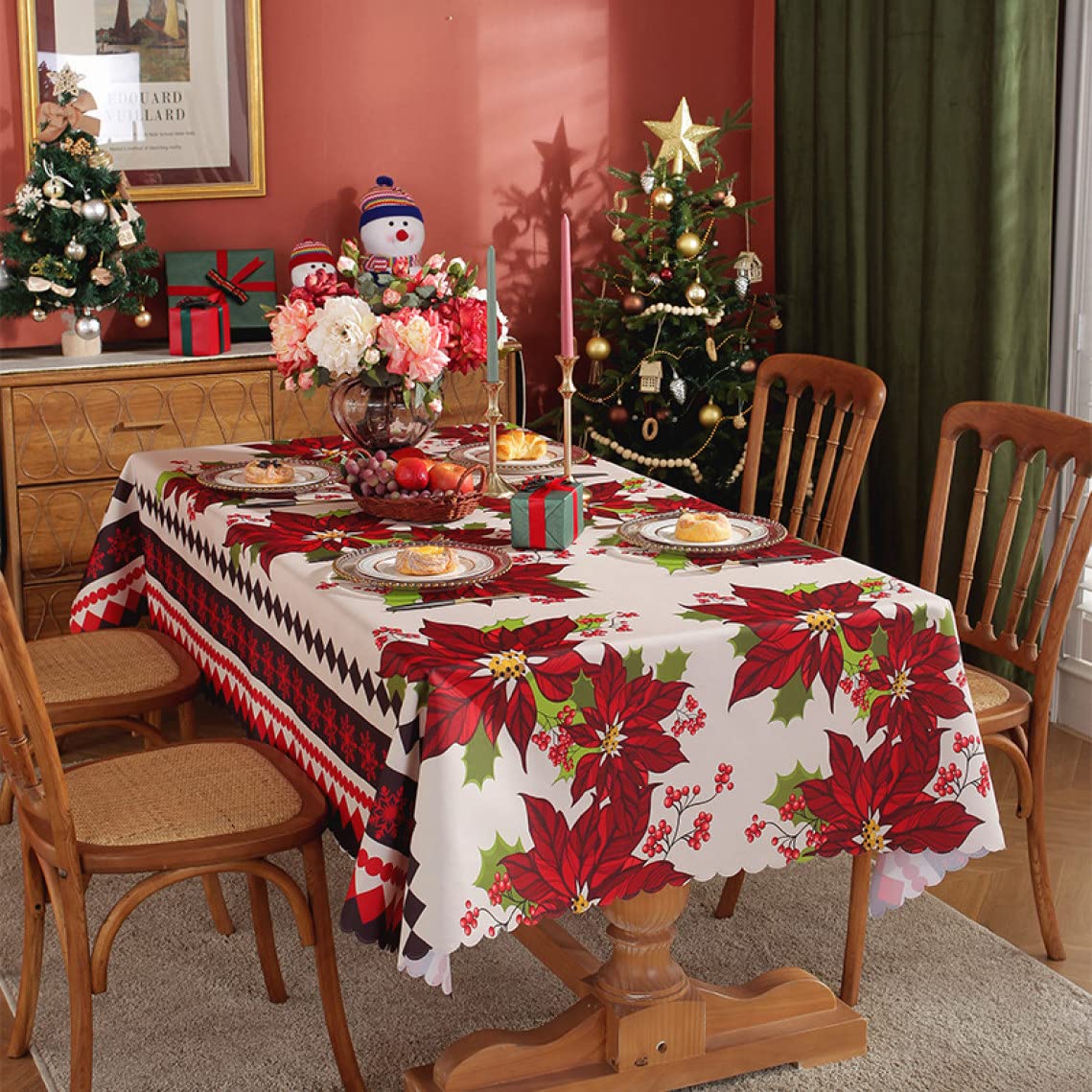 Amazon｜[XMTAN] 長方形 テーブルクロス クリスマス飾り 布 150*200cm