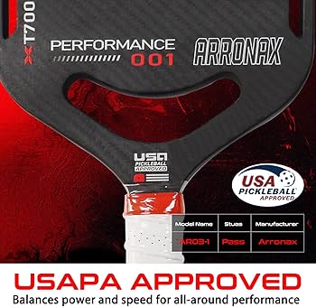 Amazon | Arronax ピックルボールパドル Usapa承認 T700 熱成形