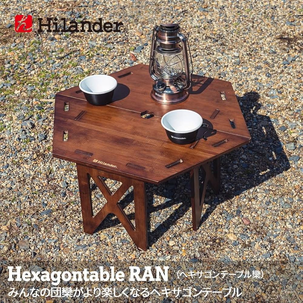 Amazon | Hilander(ハイランダー) ヘキサゴンテーブル RAN RAN