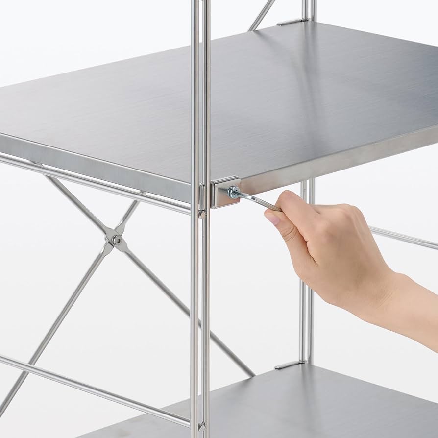 Amazon｜無印良品 ステンレスユニットシェルフ・ステンレス棚セット 小