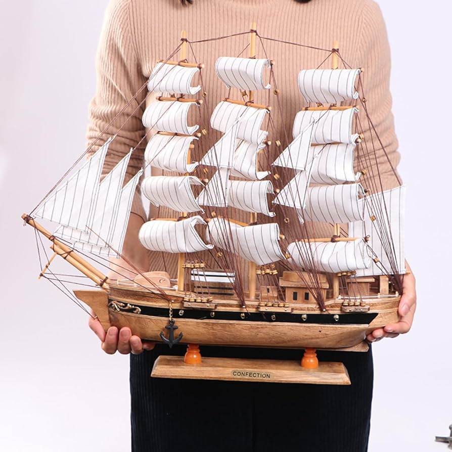 Amazon.co.jp: [dhiuebc] オブジェ 帆船模型 木製帆船 海賊船 レトロ調