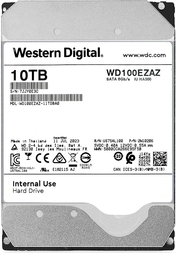 Amazon | 【整備済み品】 Western Digital ウエスタンデジタル 10TB DC