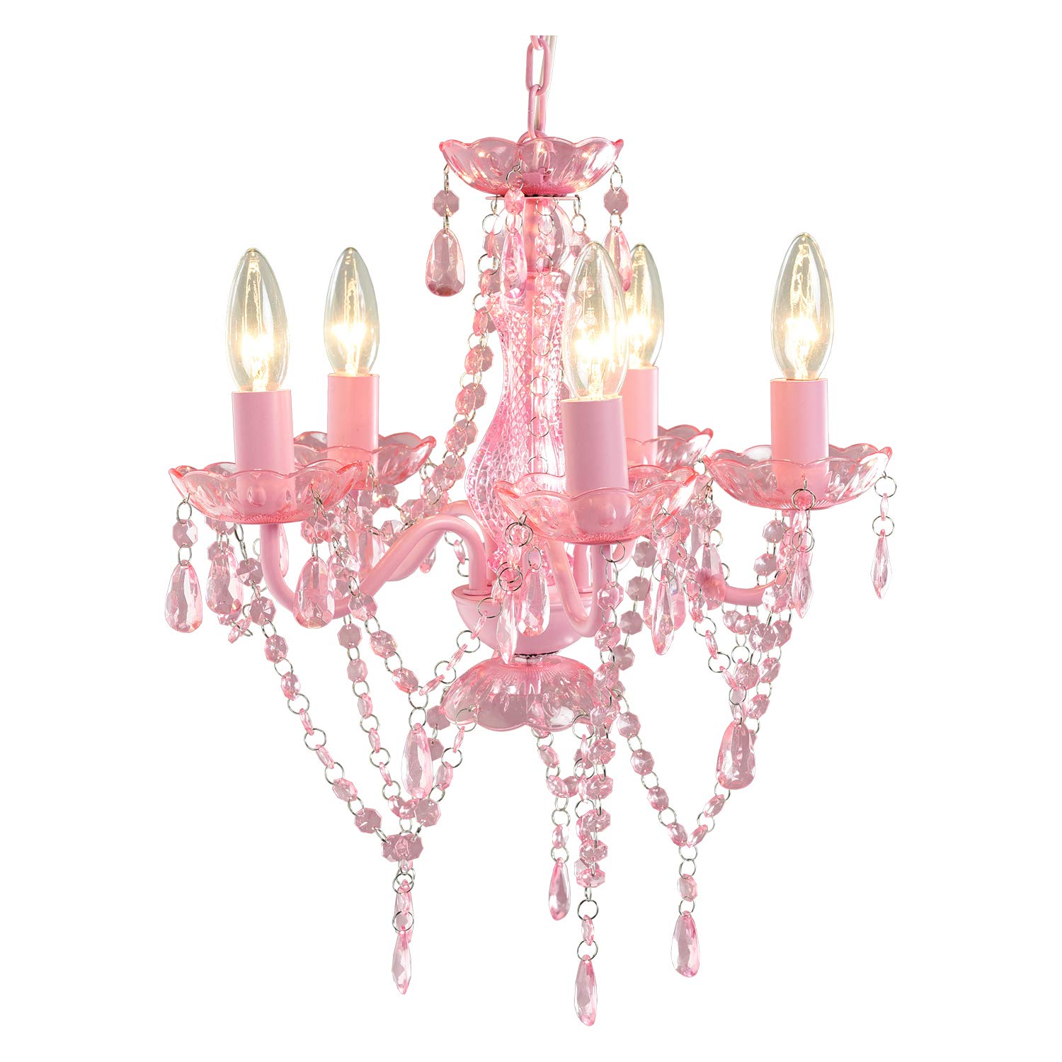 Amazon | 萩原 シャンデリア 照明 5灯 エレガント【LED電球対応】 工事