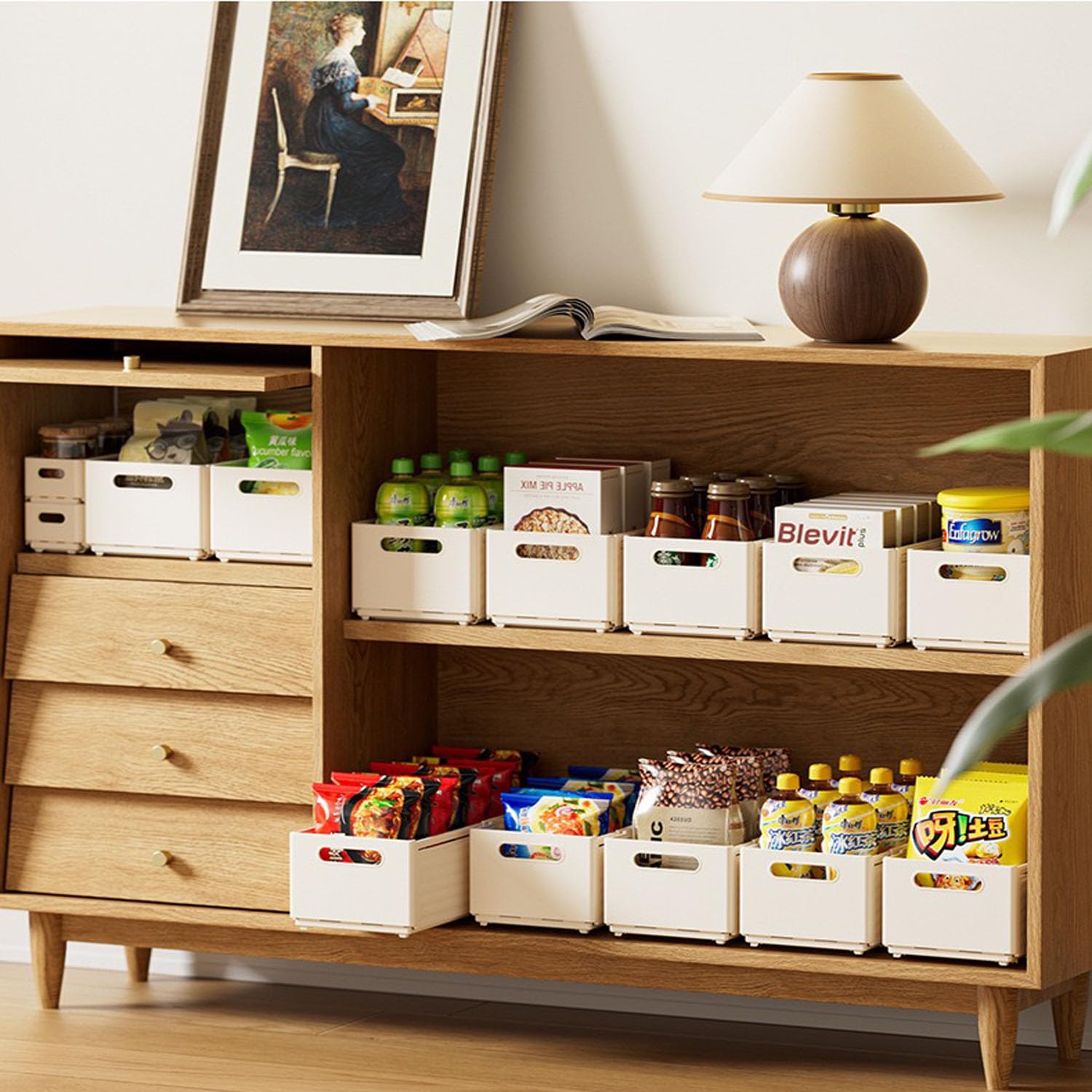 Amazon.co.jp: 収納ボックス 収納ケース 伸縮式 組み立て簡単 スライド