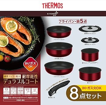 Amazon.co.jp: サーモス デュラブルシリーズ 取っ手のとれるフライパン