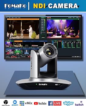Amazon.co.jp: FoMaKo NDI|HX3 PTZ カメラ AI自動追跡 20倍光学ズーム
