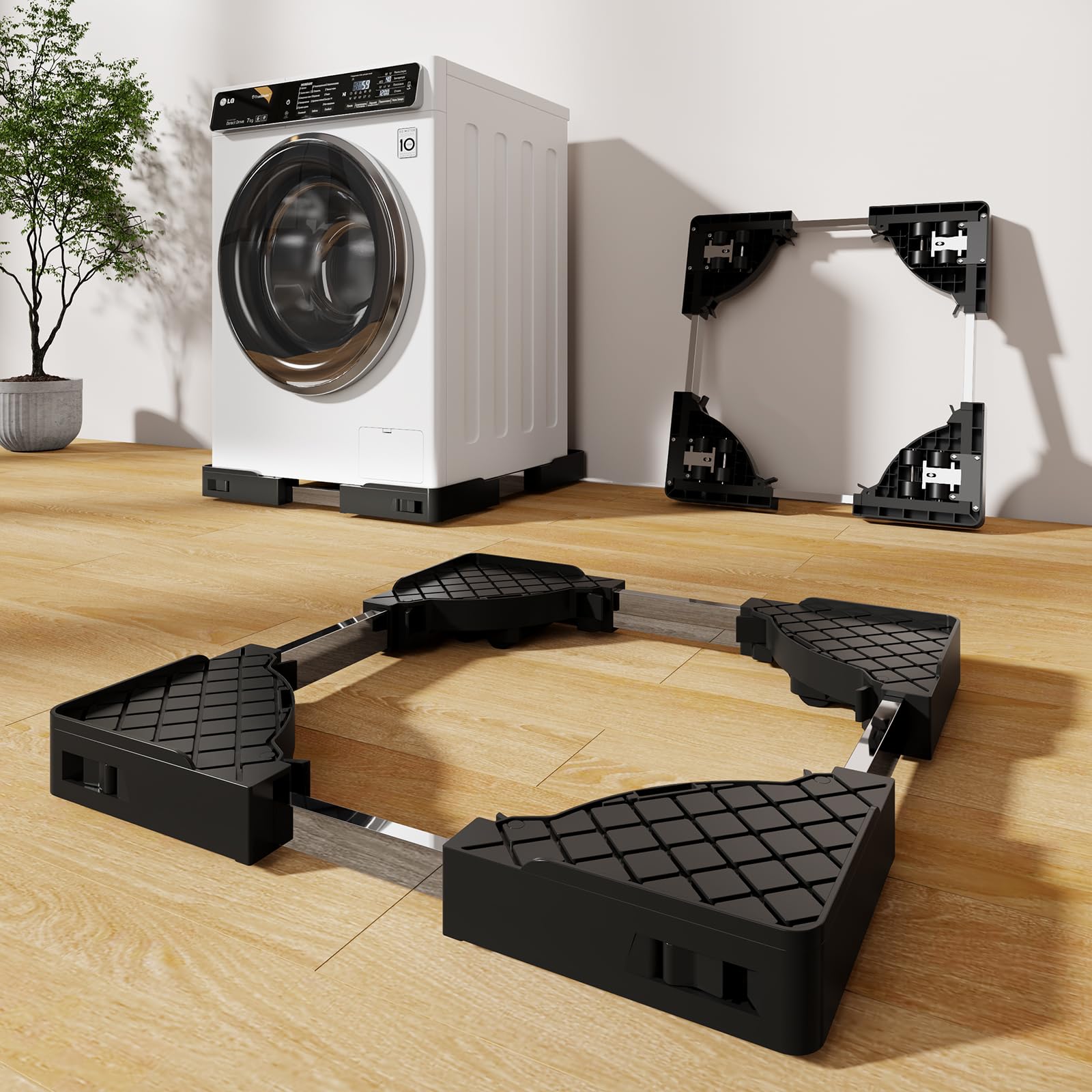 Amazon.co.jp: 洗濯機 台 移動式洗濯機パン 洗濯機かさ上げ 隠し