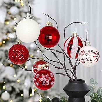 Amazon.co.jp: クリスマス オーナメント 豪華 44個入り ボール セット