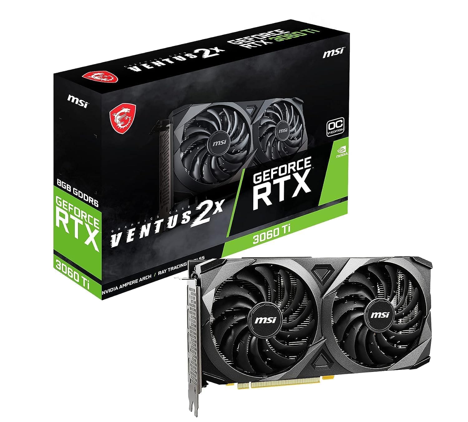 MSI GeForce RTX 3060 Ti Ventus 2X 8G OCV1 LHR Gaming Graphics Card