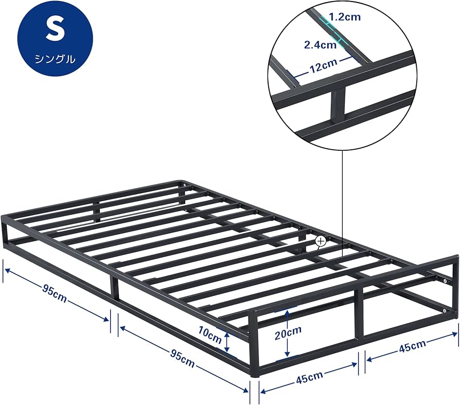 Amazon｜オリースリープ(Olee Sleep) ベッドフレーム ブラック