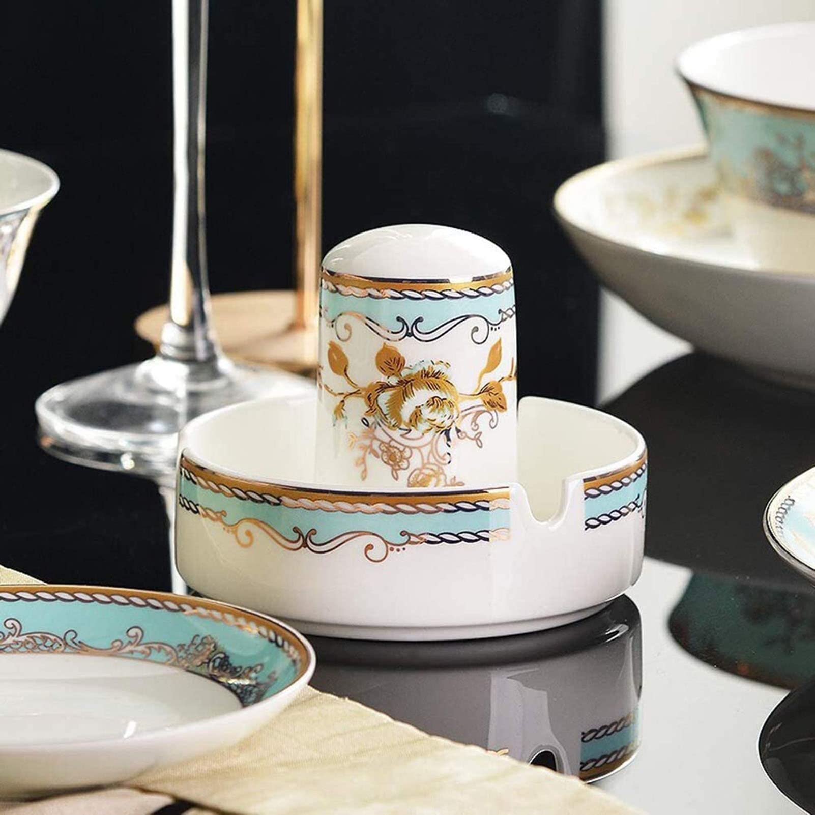 Amazon.co.jp: 食器セット、28個のボーンチャイナ食器セット、6人用