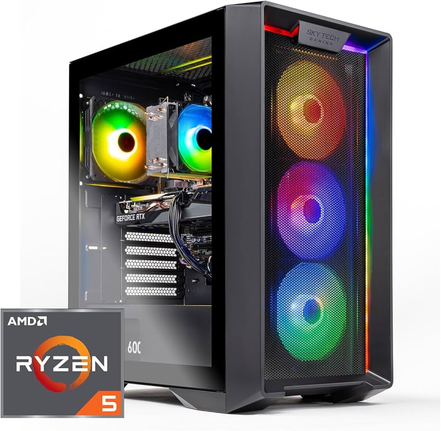 Skytech Nebula Gaming PC Desktop, Ryzen 5 5600 3.5 Ghz (4.4GHz