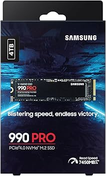 Amazon | Samsung 990 PRO NVMe M.2 SSD, 4 TB, PCIe 4.0, 7.450 MB/s