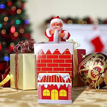 Amazon.co.jp: サンタクロース登山煙突電気おもちゃ、かわいい楽しい