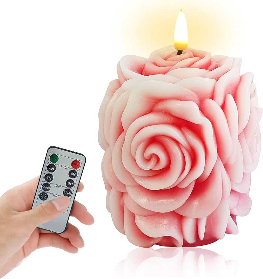 Amazon.co.jp : LED キャンドルライト ローズモデリング ろうそく