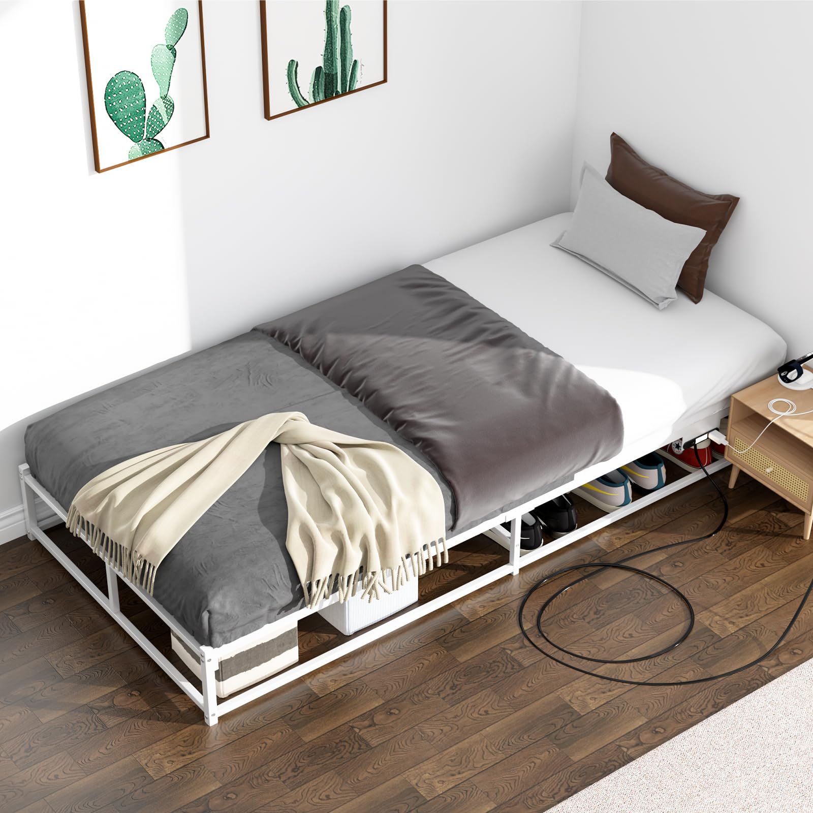 Amazon｜LunarLight パイプベッド ベッドフレーム すのこ スチール