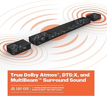 Amazon.com: JBL Bar 1000: 7.1.4-Channel Soundbar with Detachable