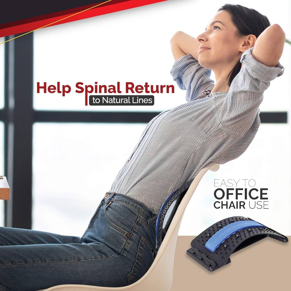 Amazon | 背中ストレッチ器具 マルチレベル 腰サポート ストレッチャー