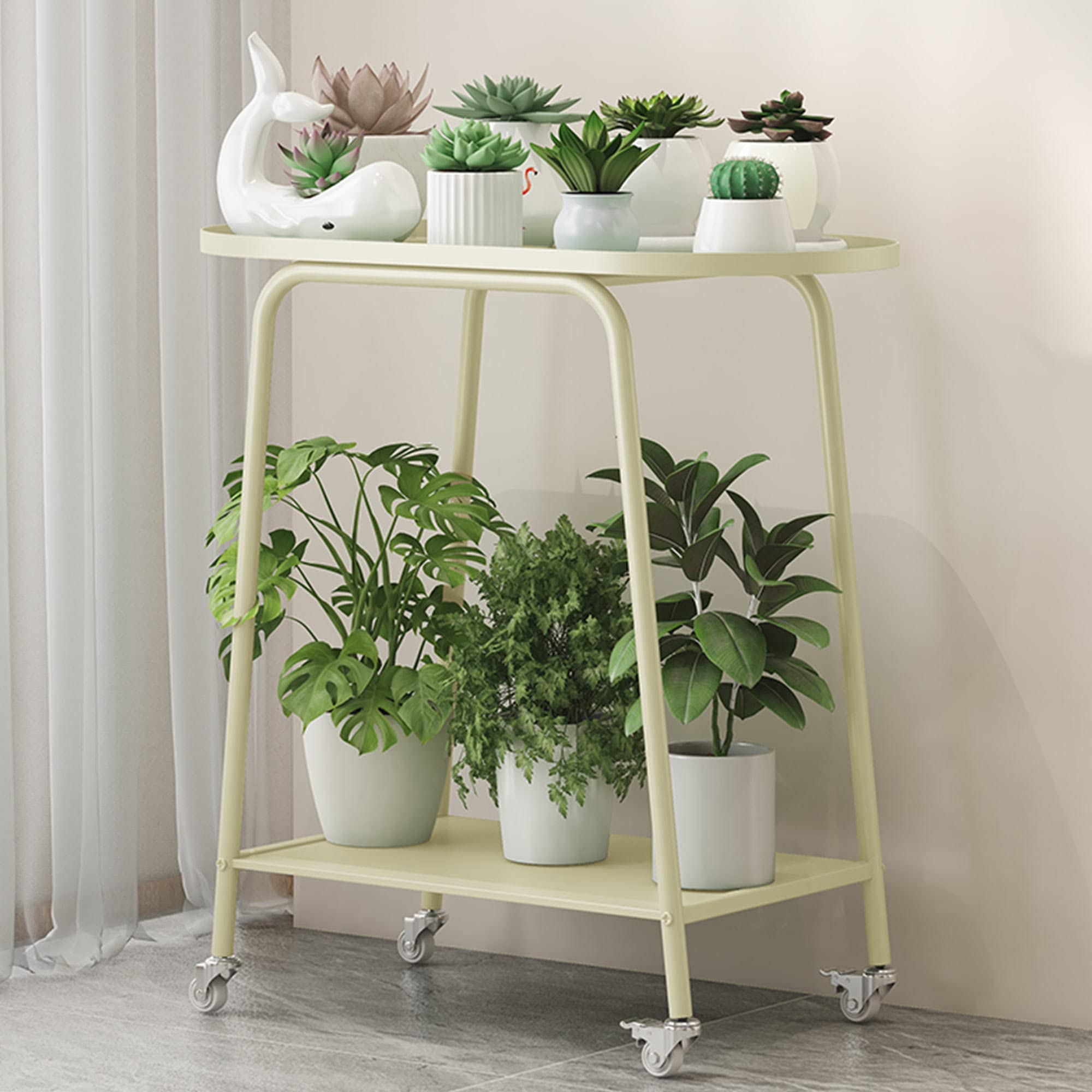 Amazon | フラワースタンド プランタースタンド キャスター付き花台