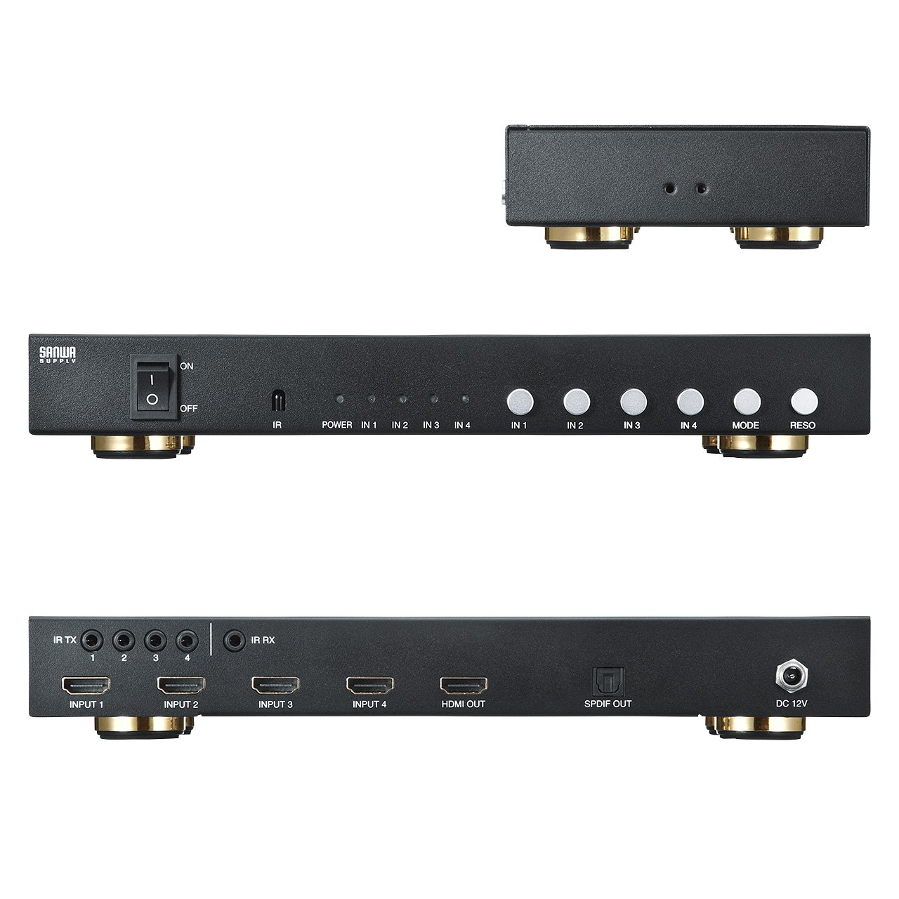 Amazon | サンワサプライ 4入力1出力HDMI画面分割切替器 SW-HD41MTV