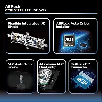 Amazon.co.jp: ASRock Z790 Steel Legend WiFi Motherboard, Intel