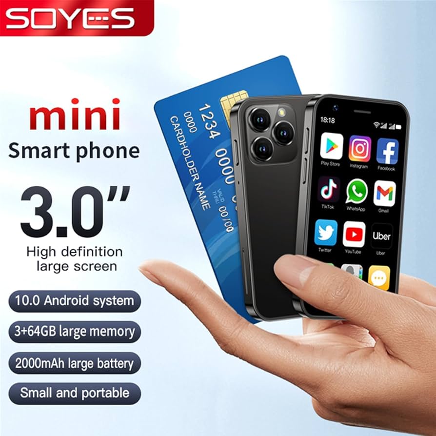 Amazon | SOYES XS16ミニスマートフォン、3GB RAM + 64 ROM、3.0インチ