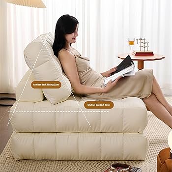 Amazon｜折りたたみソファベッド、フロアゲストソファチェア、布張り