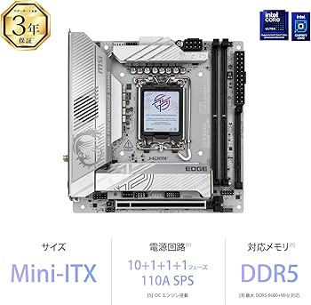 Amazon.co.jp: MSI MPG Z890I EDGE TI WIFI Intel Z890チップセット