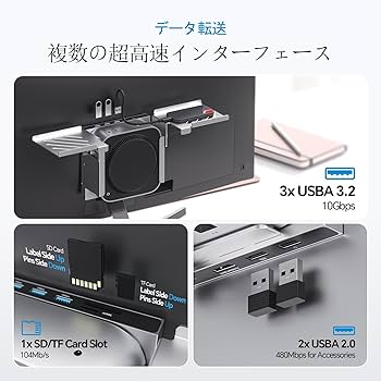 Amazon.co.jp: PULWTOP USB C ハブ ドッキングステーション Mac Mini