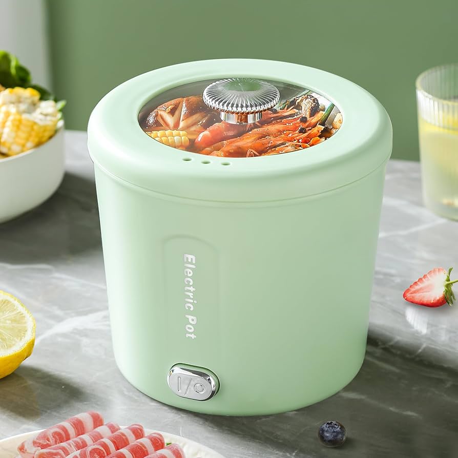 Amazon.com: Zelarca Hot Pot Electric, 1L Mini Ramen Cooker, 450W