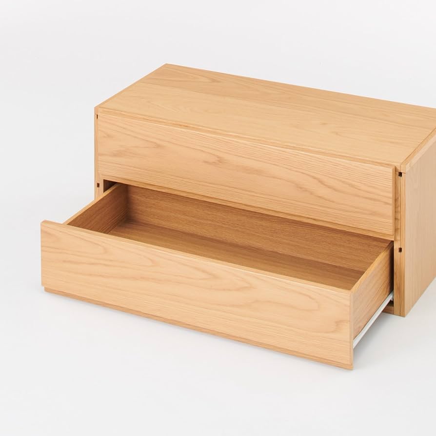 Amazon｜無印良品 スチールユニットシェルフ用 ボックス 引出し2段