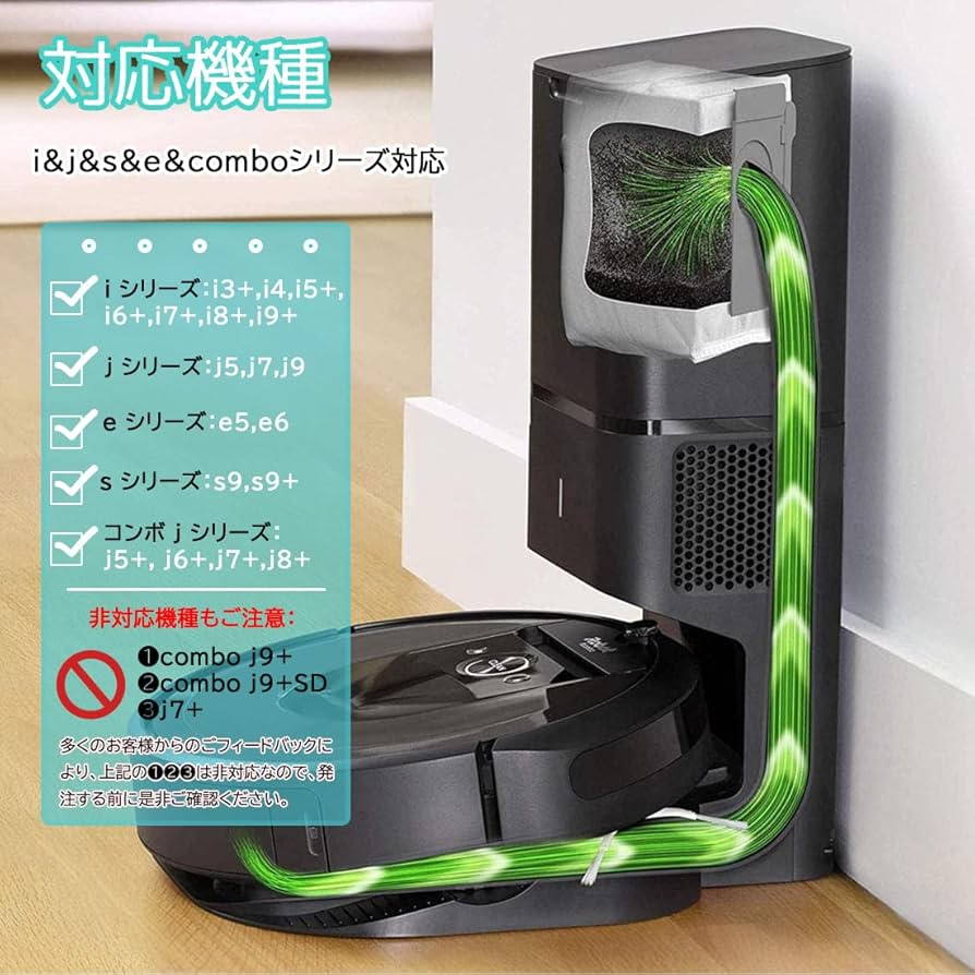 Amazon.co.jp: ルンバ用 紙パック E5/i7+/i3/S7/S9/S9+に対応（6枚