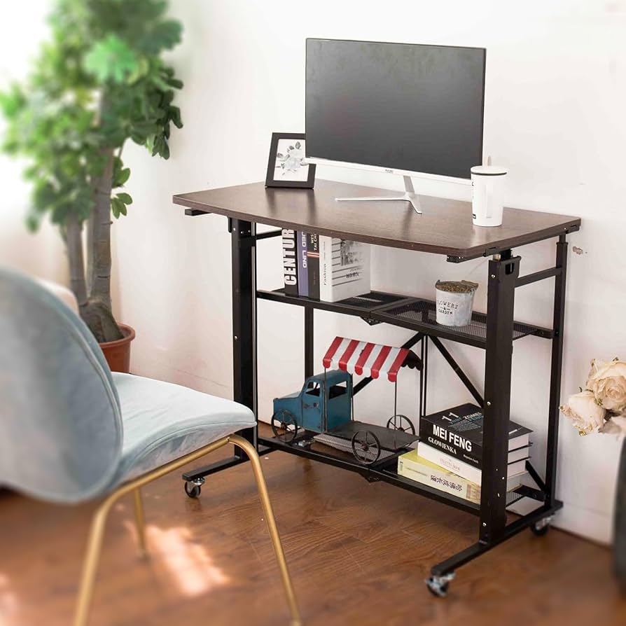 Amazon | E-WIN 折りたたみ スタンディングデスク 昇降デスク