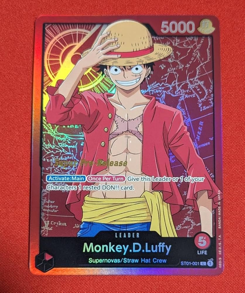 Amazon.co.jp: ワンピースカード 英語 赤 ルフィ リーダー ST01
