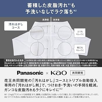 Amazon | パナソニック ドラム式洗濯乾燥機 幅63.9cm 洗濯12kg/乾燥6kg