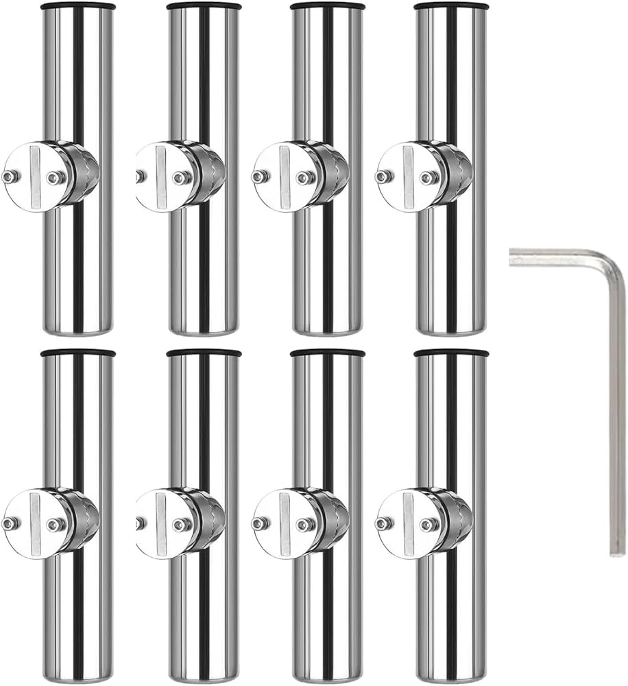 Amazon | 【超便利 セット】ロッドホルダー ステンレス製 鏡面仕上げ