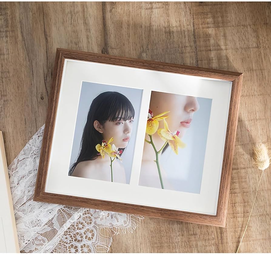 Amazon.co.jp: [LSDZW] 名入れ可 ウッド 写真立て L判サイズ