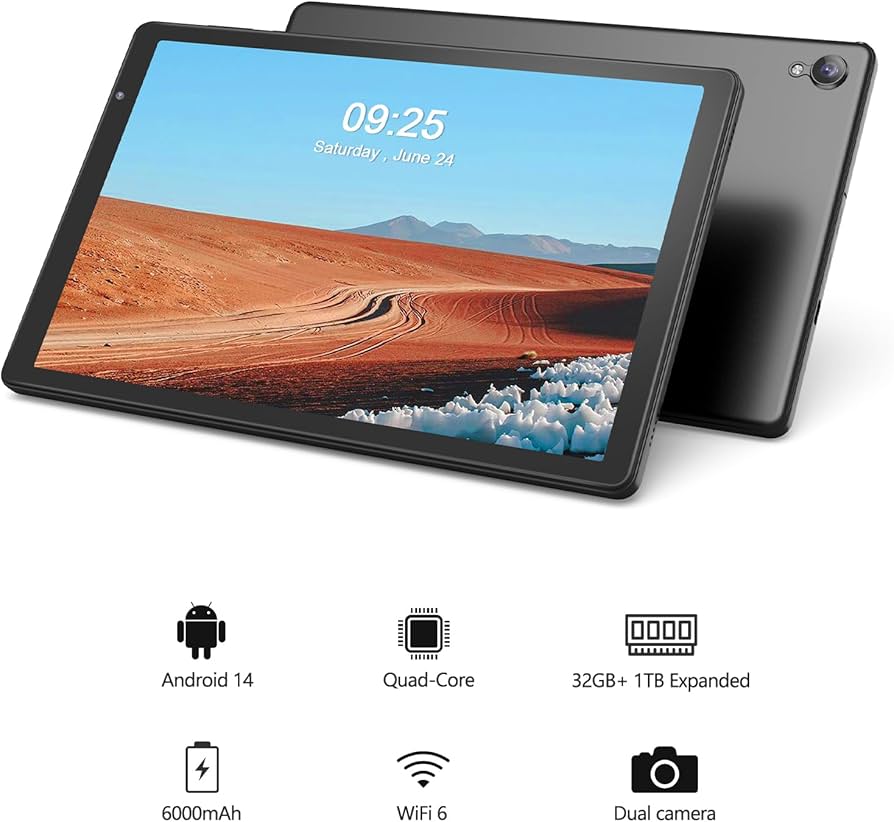 Amazon.com : PRITOM Tablets 10 inch, TAB10 Android 14 Tablet, Quad